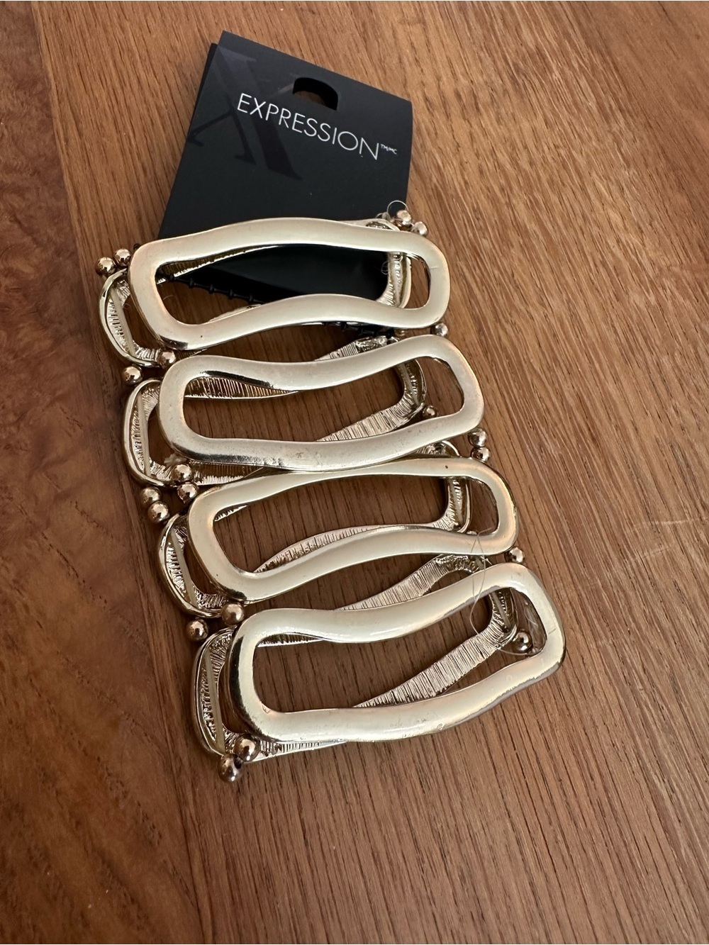 Expressions Gold-Tone Linked Stretch Bracelet